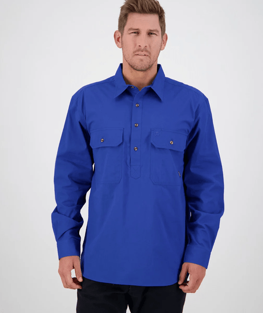 Swanndri Bendigo Closed Front Long Sleeve Work Shirt