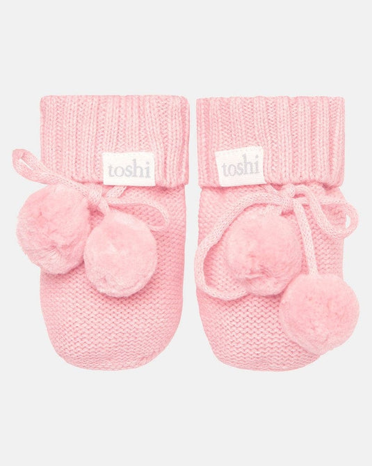 Toshi Baby 100% Organic Cotton Yarn Booties Marley - Pearl