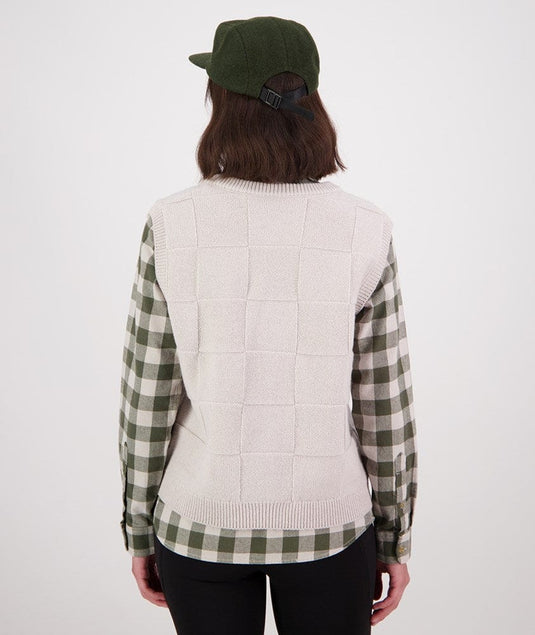 Swanndri Womens Chicago Check Vest - Pumice