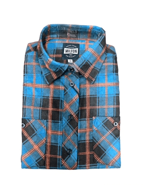 Milton Ladies Flannelette Shirts Blue 113