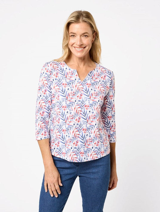 Black Pepper Womens Mylie 3/4 Sleeve Top