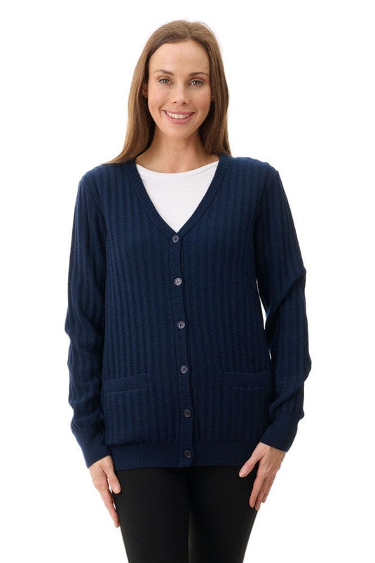 Slade Womens V-Neck Cabled Cardigan