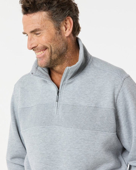 Breakaway Mens Zed Snowy Mt Fleece Half Zip - Silver Marle