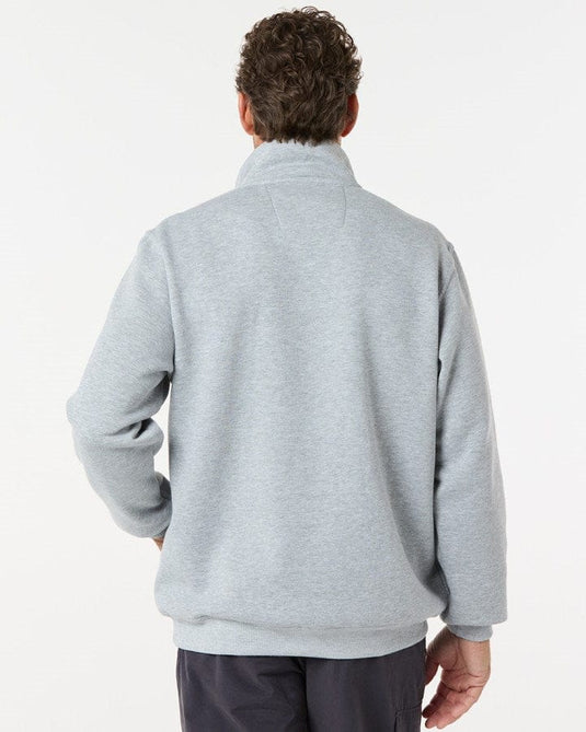 Breakaway Mens Zed Snowy Mt Fleece Half Zip - Silver Marle