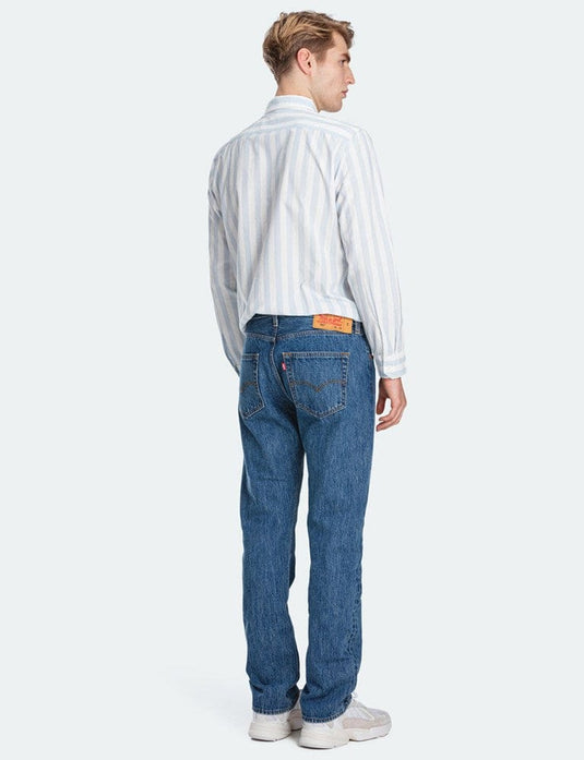 Levis Mens 501 Original Jeans - Medium Stonewash
