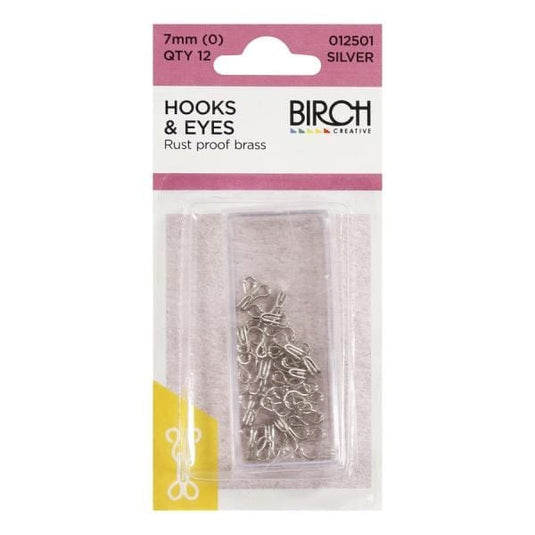 Birch Hooks & Eyes (12 Pack)