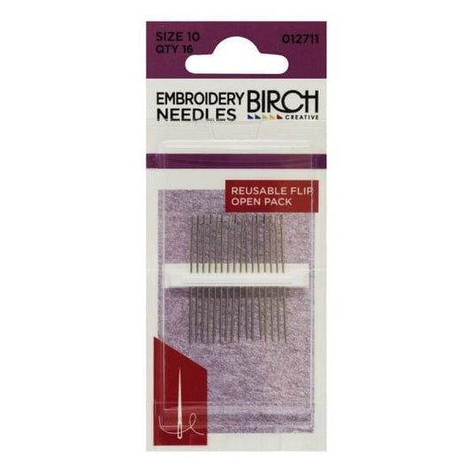 Birch Embroidery Needles (Various Sizes, 16 Pack)