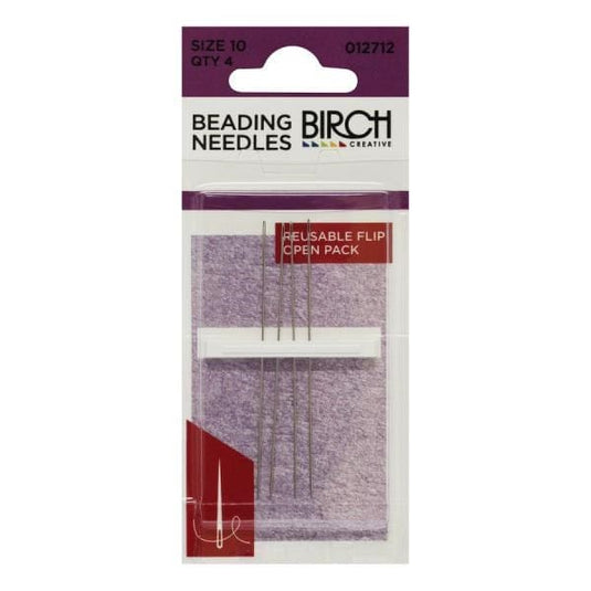 Birch Beading Needles (10/13, 4 Pack)