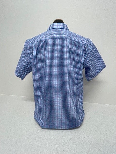 Bisley Mens Blue Small Check Shirt