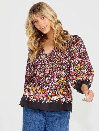 Sass Womens Suki Frill Hem Top