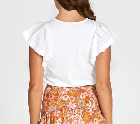 Sass Womens Tamara Frill Sleeve Tee