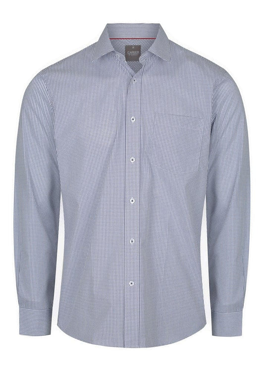 Gloweave Mens Gingham Long Sleeve Shirt - Navy