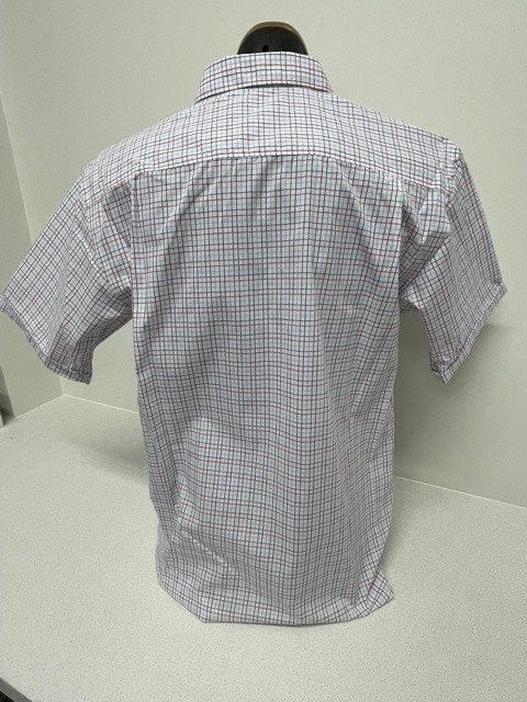 Bisley Mens White Small Check Shirt