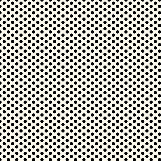 Devonstone Collection Polked Polka Dots - Black Spots - 1m