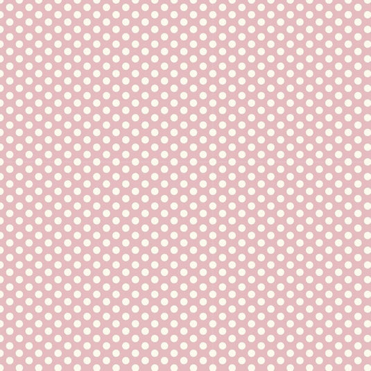 Devonstone Collection Polked Polka Dots - White Dots on Pink - 1m