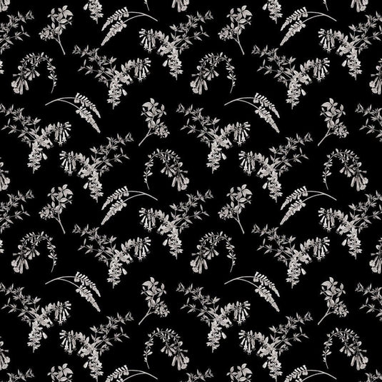 Devonstone Collection Flower Festival - Black - 1m