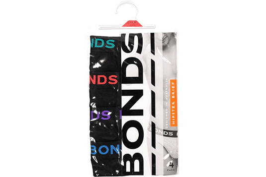 Bonds Mens Elastic Hipster Brief 4PK