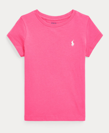 Ralph Lauren Toddler Girls Short Sleeve Knit T Shirt Desert Pink