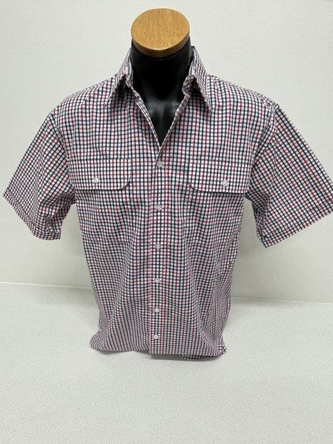 Bisley Mens Red Medium Check Shirt