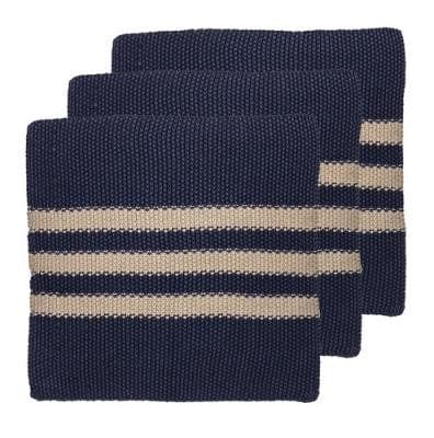 Ladelle Eco Knitted Indigo Dishcloth 3 Pack
