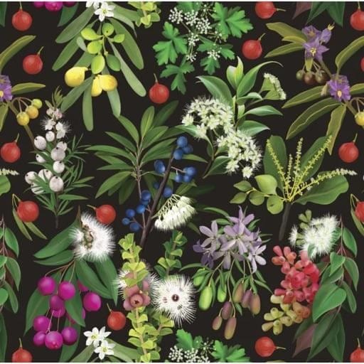 Devonstone Collection Orenda Joy Green - Berries on Dark - 1m