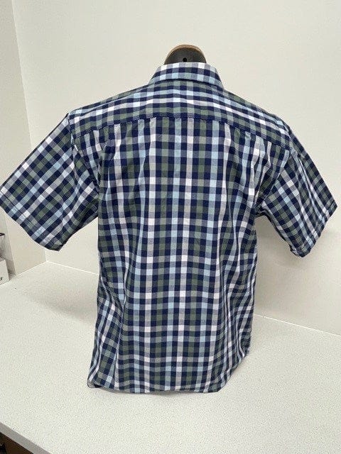 Bisley Mens Navy Medium Check Shirt
