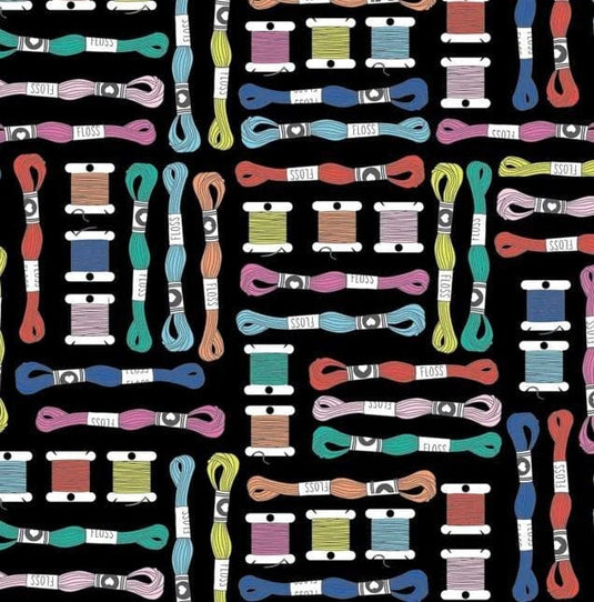 Devonstone Collection Dandelyne Delights - Thread on Black - 1m
