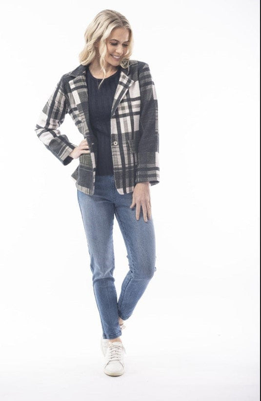 Orientique Womens Tartan Blazer