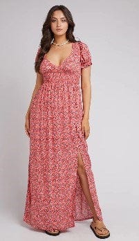 Allabouteve Womens Rosanna Floral Maxi Dress