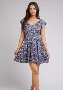 Allabouteve Womens Andie Floral V Neck Dress