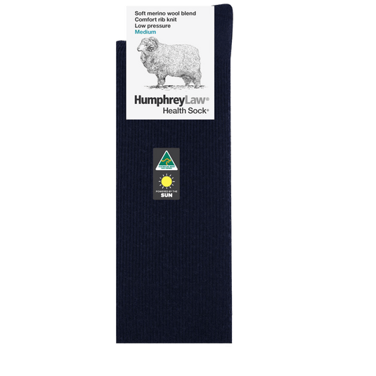 Humphrey Law Mens 60% Finer Merino Wool Ribbed Sock