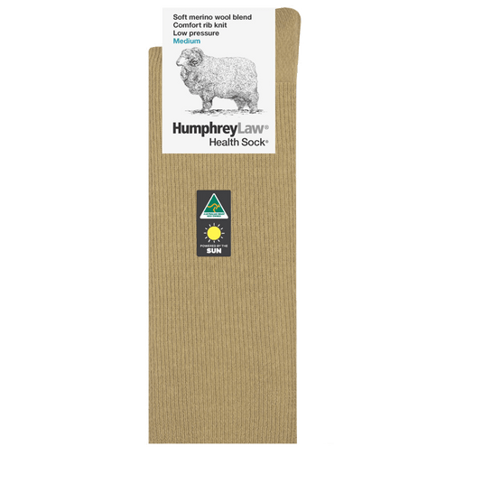 Humphrey Law Mens 60% Finer Merino Wool Ribbed Sock