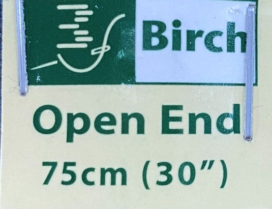 Birch Open End Zip 75cm