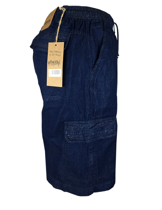 Paperbark Mens 100% Cotton Washed Denim Cargo Shorts