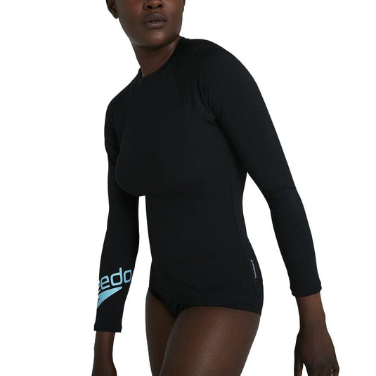Speedo Womens Boom Logo Placement Long Sleeve Rashie