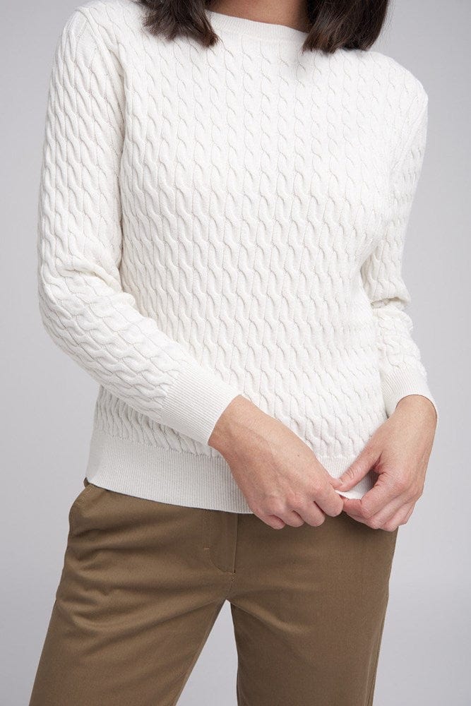 Load image into Gallery viewer, Goondiwindi Cotton Womens Cable Crew Neck Jumper

