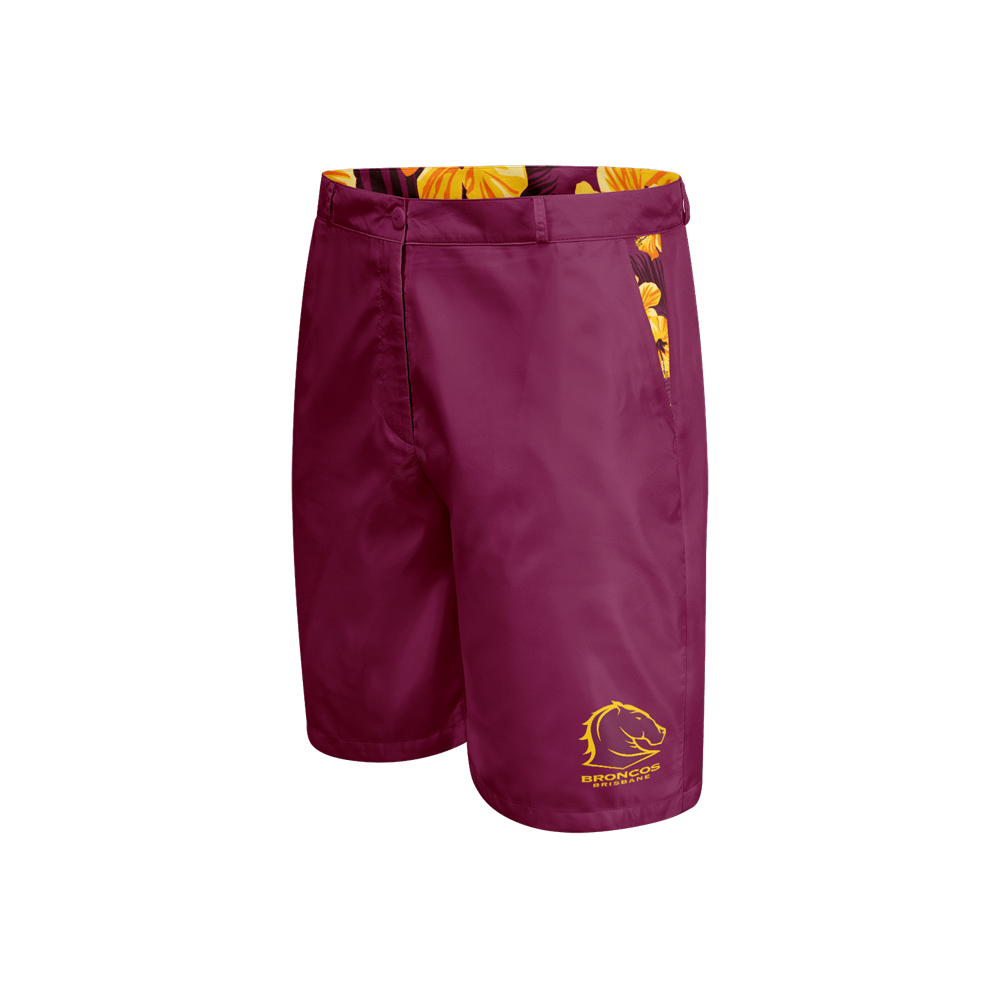 NRL Mens Aloha Golf Shorts - Broncos – Hannas