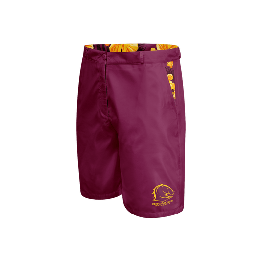 NRL Mens Aloha Golf Shorts - Broncos