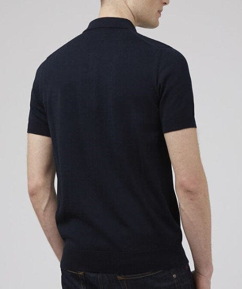 Ben Sherman Mens Short Sleeve Signature Knitted Polo