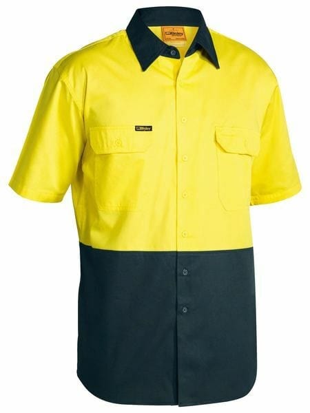 Bisley 2 Tone Cool Lightweight Drill Shirt - Short Sleeve