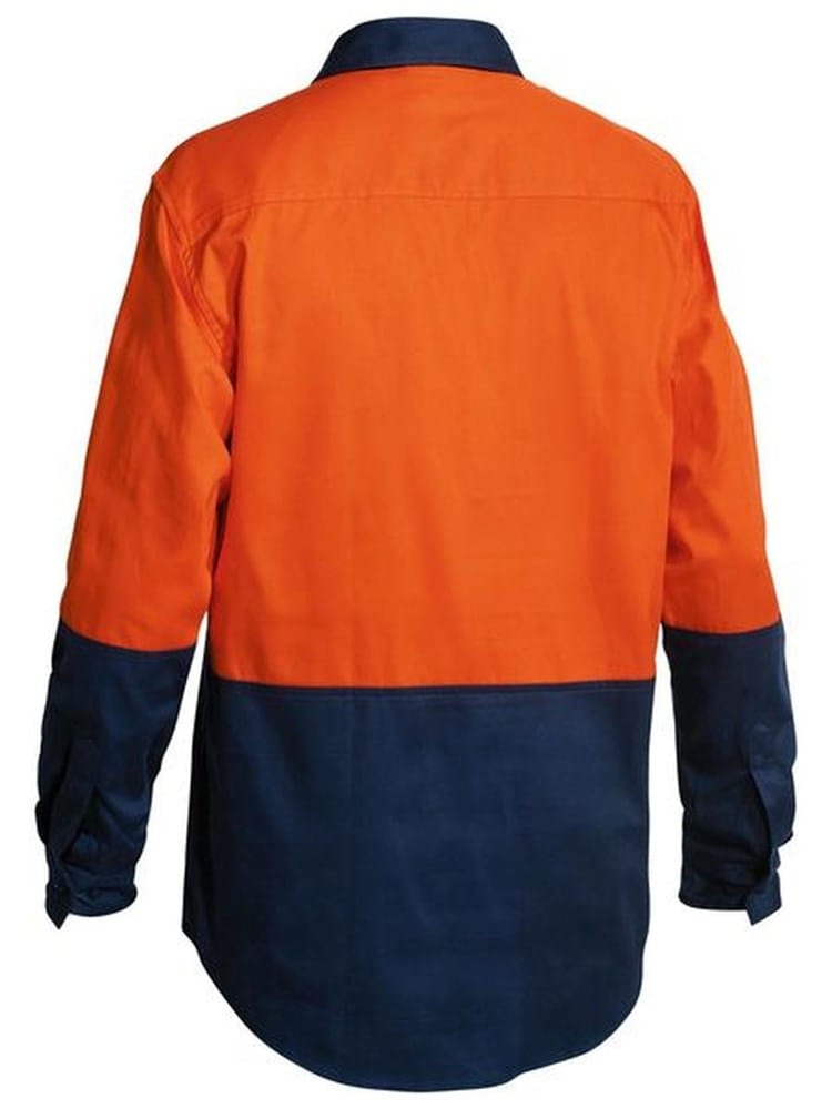 Load image into Gallery viewer, Bisley 2 Tone Closed Front Hi Vis Drill Shirt - Long Sleeve
