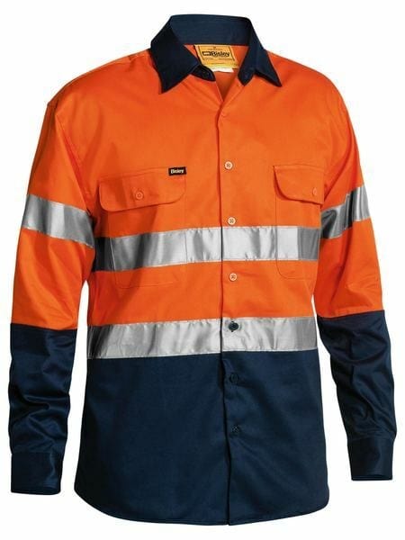 Bisley 2 Tone  Hi Vis Shirt 3M Tape - Long Sleeve