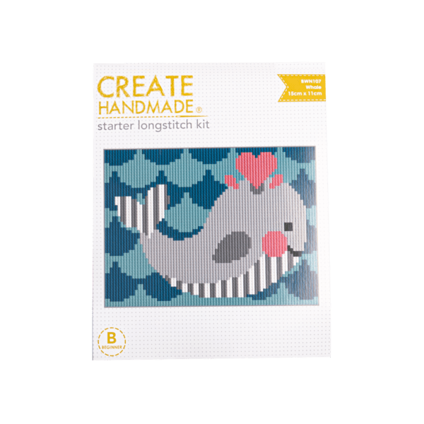 Load image into Gallery viewer, Create Handmade Starter Longstitch Kit - Whale
