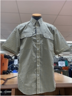 Bisley Mens Poly Cotton Yellow Check Shirt