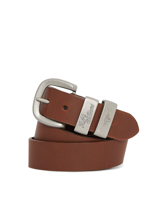 RM Williams 1 1/2" 3 Piece Solid Hide Belt (Silver)