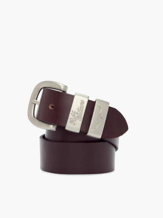 RM Williams 1 1/2" 3 Piece Solid Hide Belt (Silver)
