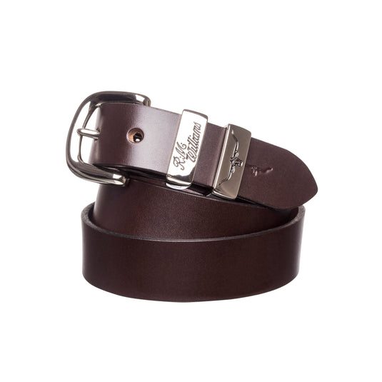 RM Williams 1 1/4" 3 Piece Solid Hide Belt (Silver)