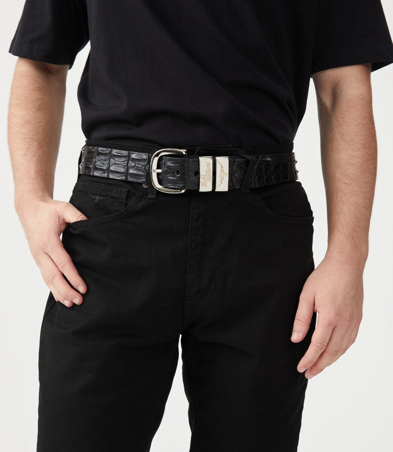 Load image into Gallery viewer, RM Williams 1 1/2" Crocodile Belt