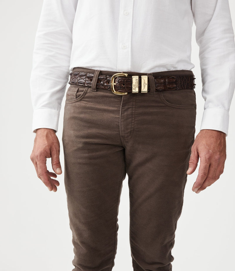 Load image into Gallery viewer, RM Williams 1 1/2" Crocodile Belt