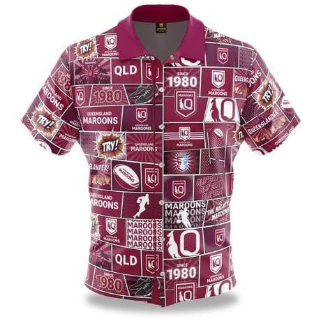 NRL QLD State of Origin Fanatic Button-Up Shirt